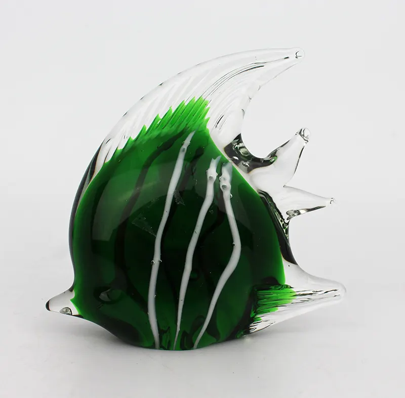 Vintage Glass Angel Fish Sculpture