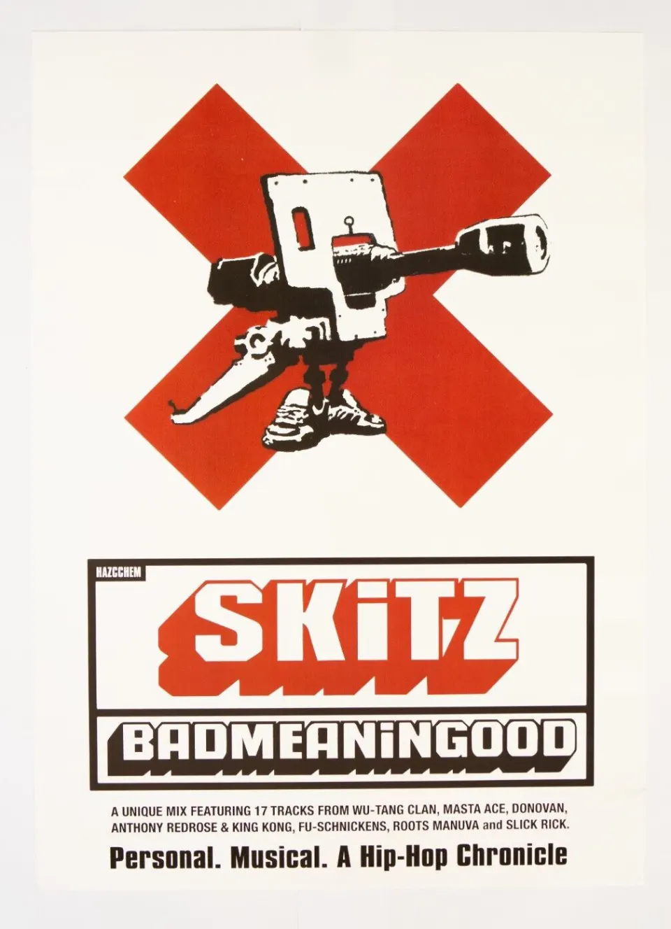 Banksy (Austin Wilde) x Badmeaningood Silkscreen Poster Skitz LE 1/20 + Sticker (#0577)