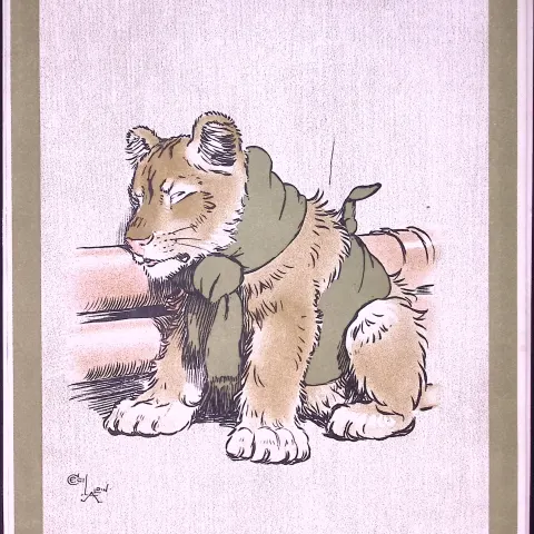 Cecil Aldin Antique Zoo Babies Scarce Illustration “The Lioness Cub”-24