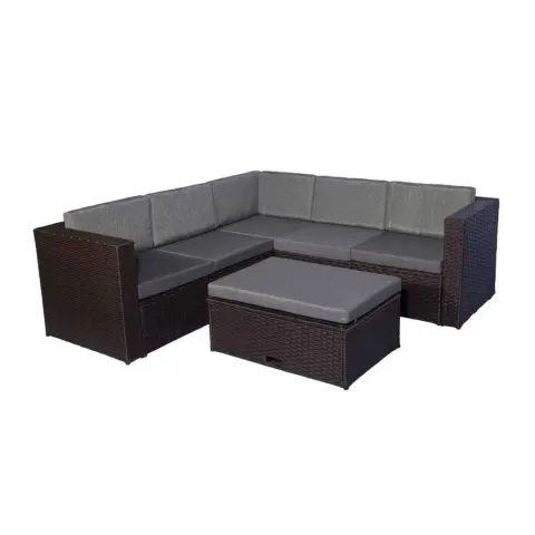 Black Rattan corner set