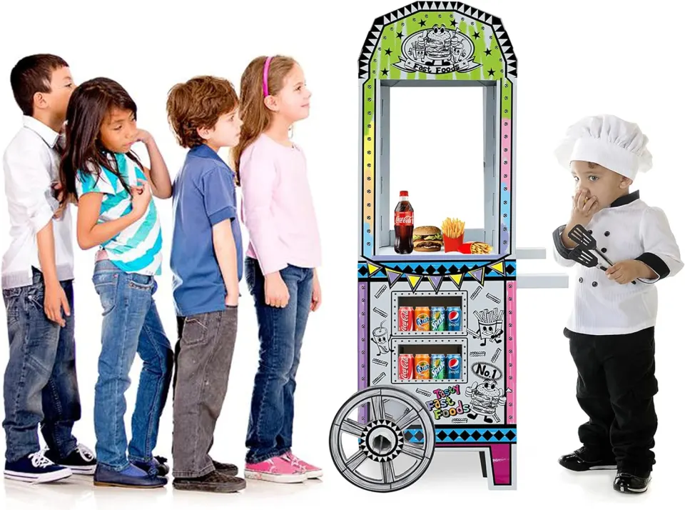 Kids 3D Cardboard Playhouse for Craft Colouring and Play