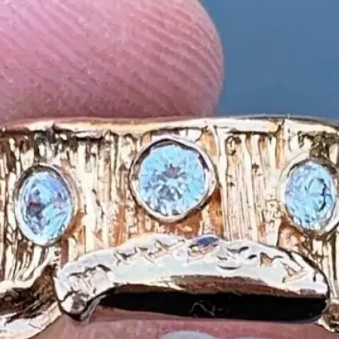 9ct Rose Gold On Sterling Silver Ring Barry Lau