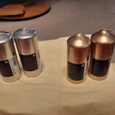 Selection of Silver and Gold Candles