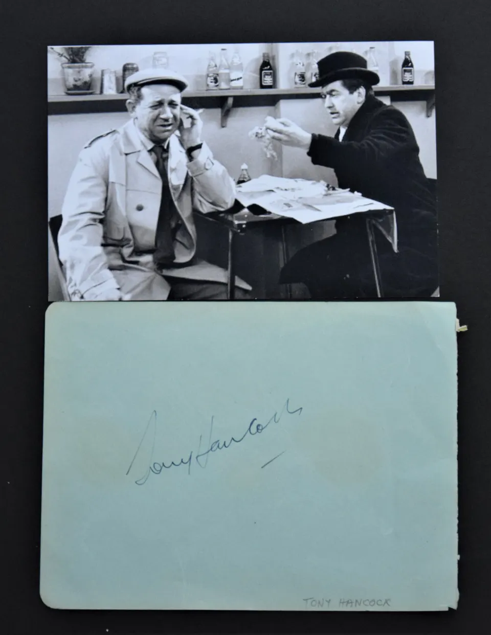 TONY HANCOCK & SID JAMES Original signatures