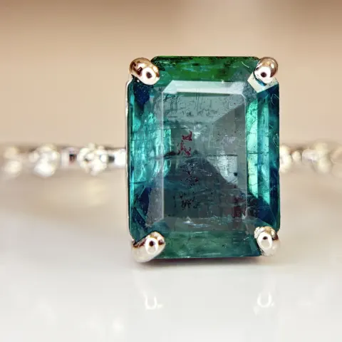 Beautiful 3.00 CT Natural Emerald Ring With Natural Diamonds & Platinum 950