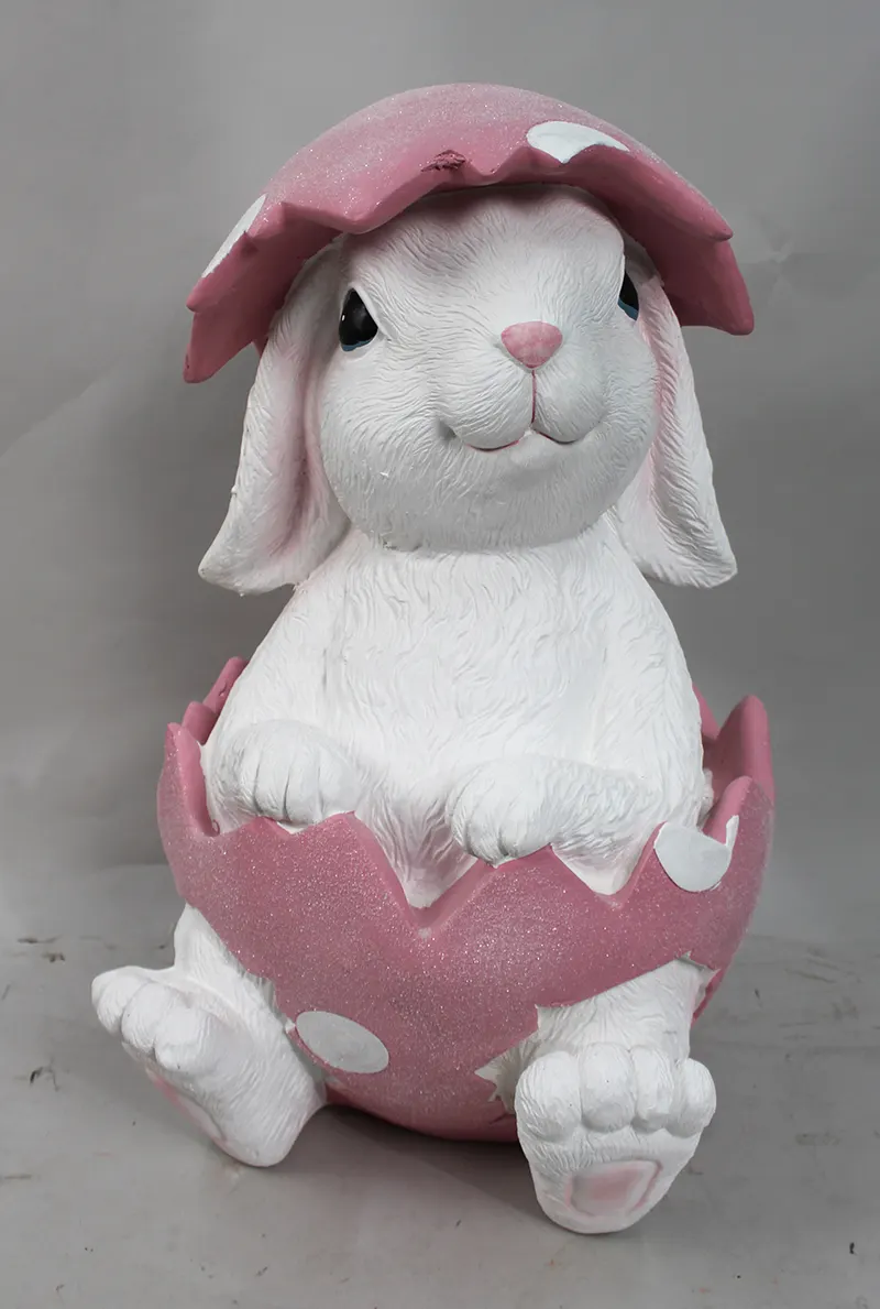 Hand Painted Decorative Easter Bunny in Egg