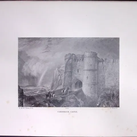 J.M.W Turner Rare “Carisbrook Castle Isle of Wight” 1873 Picturesque Views in England-41
