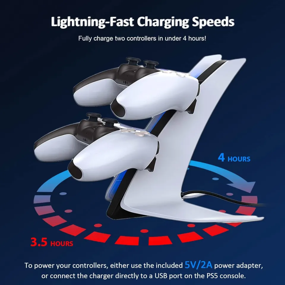 5 x PS5 Controller Charger Special Edition, Wireless Controller Charging Station L24b sku-4083