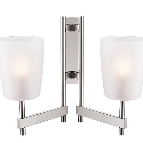 GoodHome Quadryx Chrome effect Double Wall light