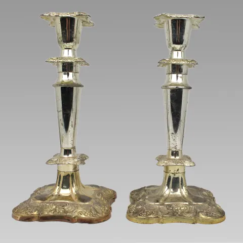 Pair of Vintage Silver Plated Candlesticks