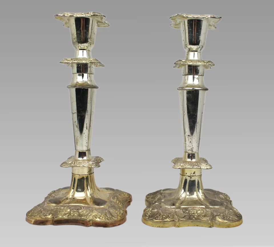 Pair of Vintage Silver Plated Candlesticks