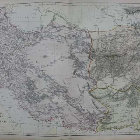 Persia Afghanistan Pakistan Beloochistan Victorian 1882 Blackie Map.
