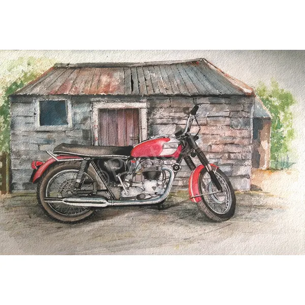 Triumph T120 The Last Real Bonneville Motorbike Metal Wall Art