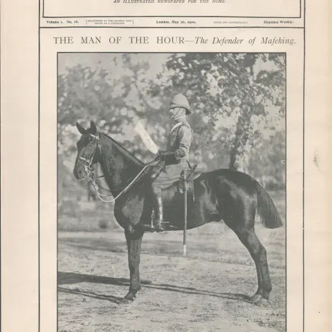 Colonel Baden Powell Boer War 1900 Antique Print