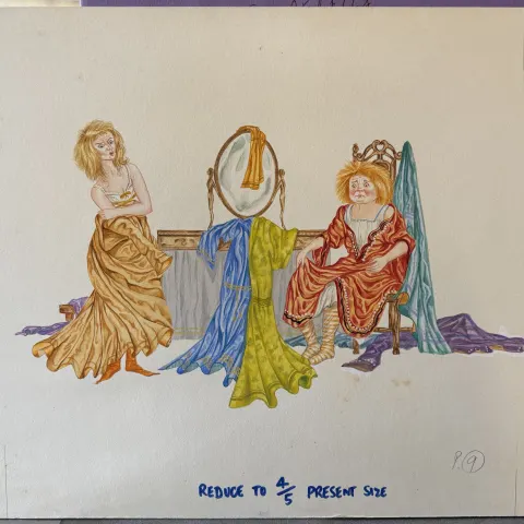 Original Artwork For Cinderella Book 1970's Andrew Skilleter Free Post In UK