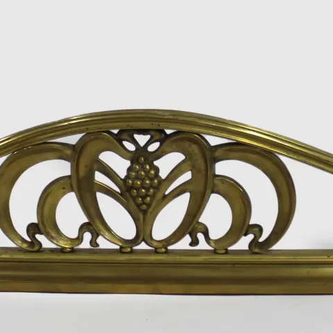 Antique Brass Art Nouveau Fire Fender c.1900