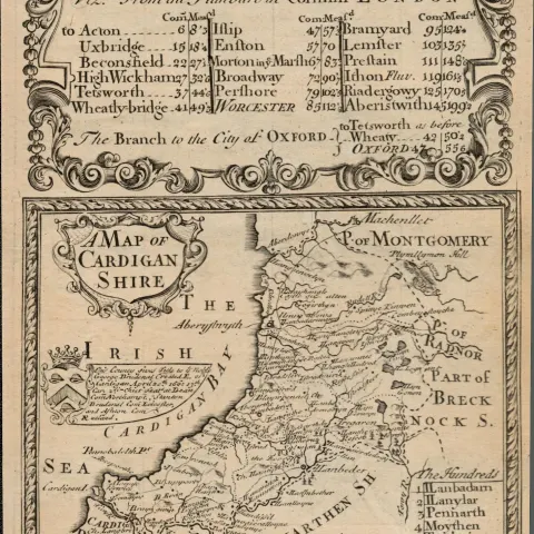 Britannia Depicta E Bowen c1730 Map London Tiburn Camden Shepherds Bush Acton.