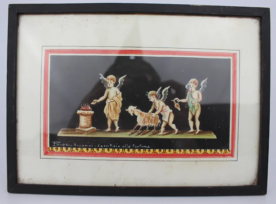 Pompeiian Putti Watercolour