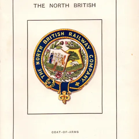 North British Railway Crest & Coat of Arms Antique Book Plate.