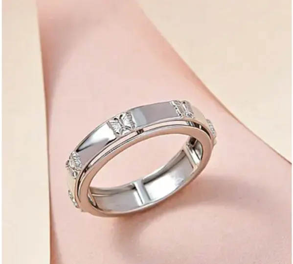 NEW! Sterling Silver Butterfly Spinner Band Ring
