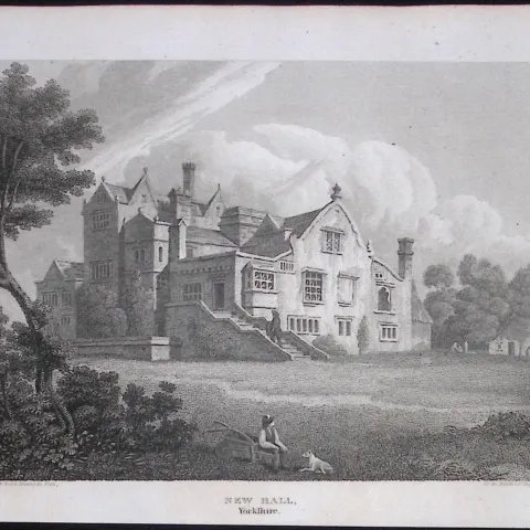 New Hall Yorkshire Antique 213 Years-Old Steel-Engraving-32