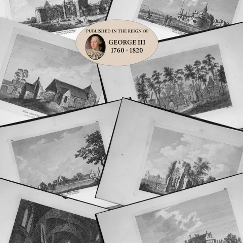 Job Lot Hampshire Francis Grose Antique 230+ Years Old Copper Engravings-1.