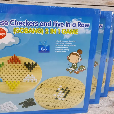 4 x Chinese Checkers & Five in a row games. Rrp £60