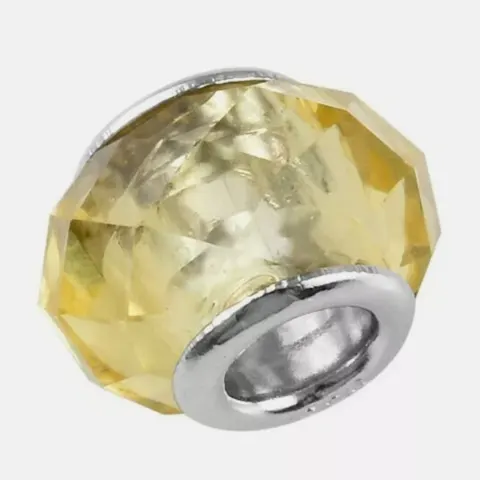 NEW!! Charmes De Memoire Light Yellow Murano Style Glass Bead Bangle
