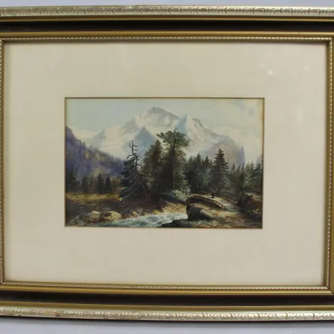 Edwardian Watercolour Landscape by W.L.Guest