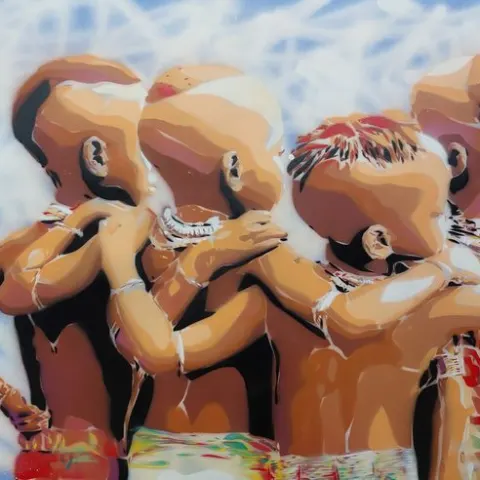 Akore 'The Power of Friendship XXL'' MixedMedia Signed w/COA (#0463)