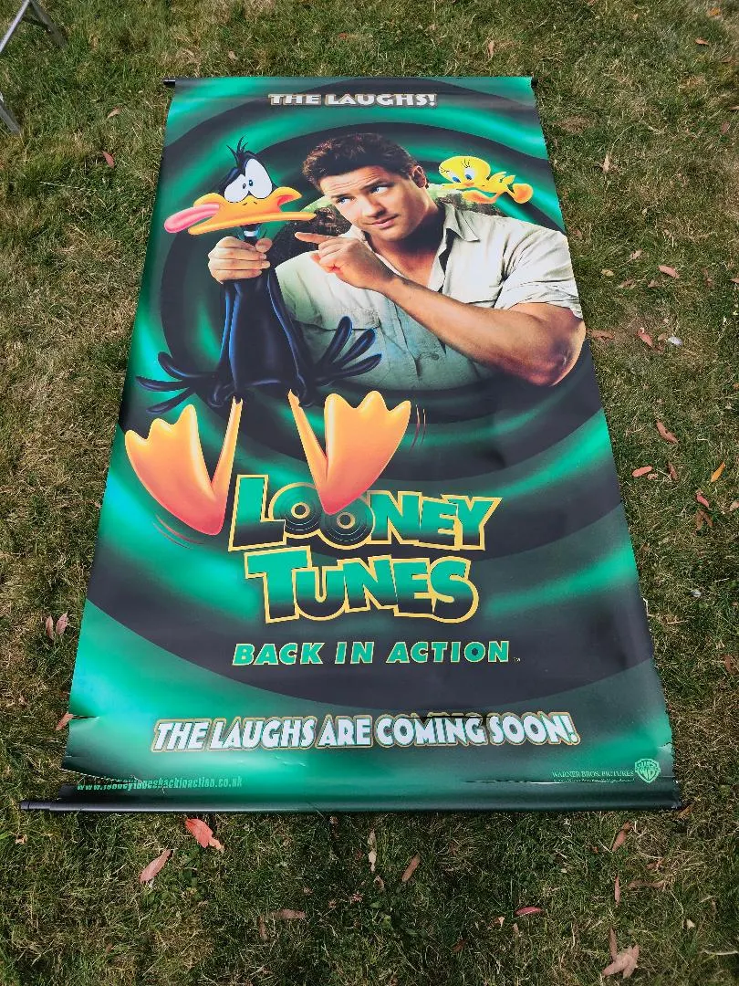 Looney Tunes 2 Back In Action UK Cinema Vinyl Banner The Lunatic