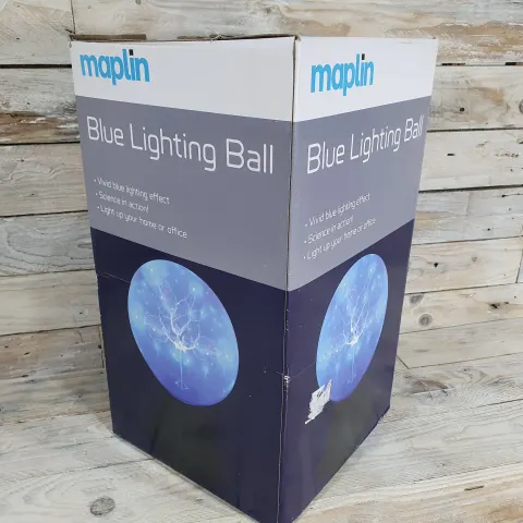 Maplin Blue Lightning Ball. 8"/20cm Glass Ball.  Rrp £24