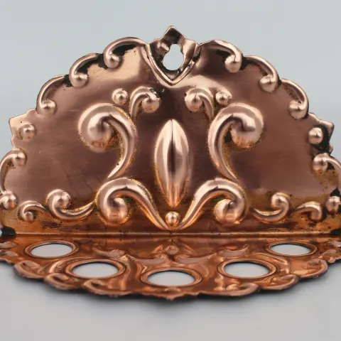 Antique Arts & Crafts Copper Pipe Rack