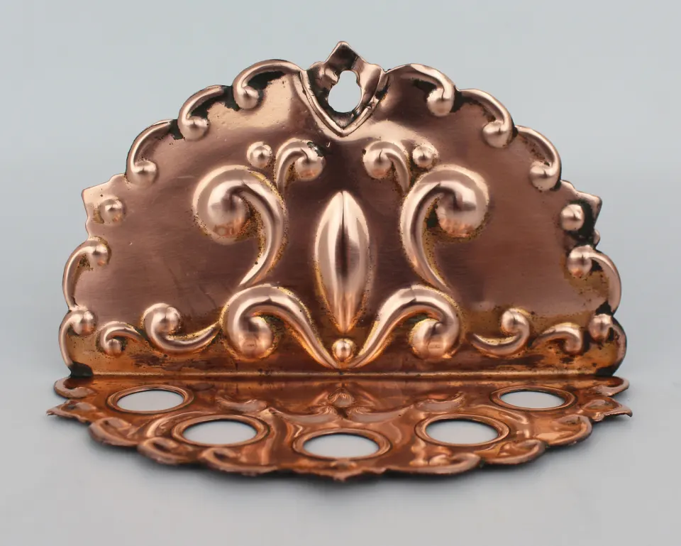 Antique Arts & Crafts Copper Pipe Rack