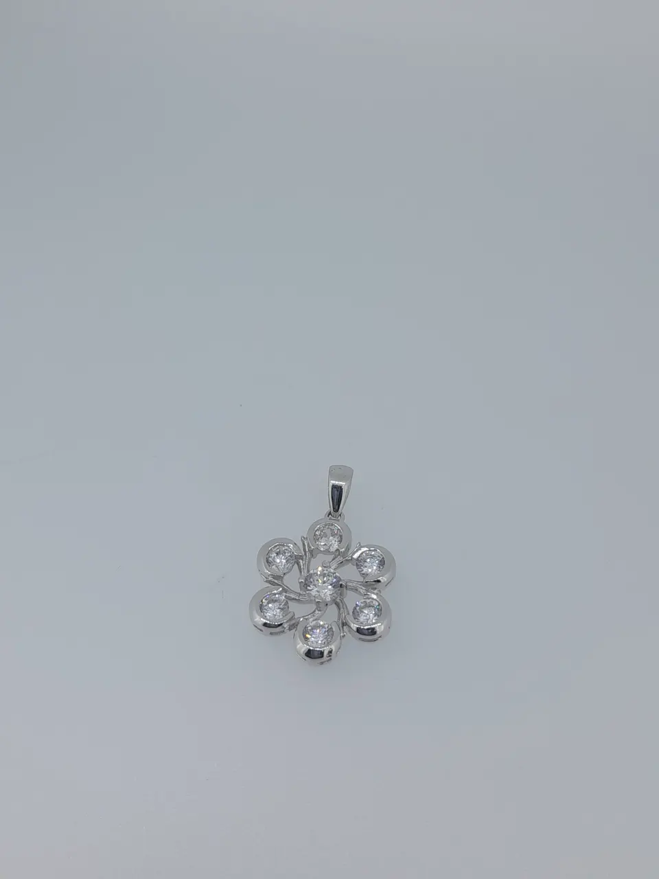 925 Silver CZ Set Pendant