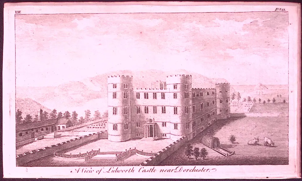 Dorset Lulworth Castle Dorchester Rare 1776 Georgian Copper Plate Antique Engraving -57