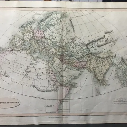 Rare Ancient World on a Polar Projection Smiths Classical Map 1809.