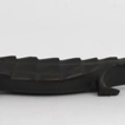 Antique African Hardwood Sculpture of Crocodile