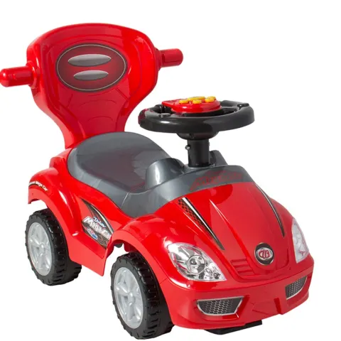 Electronic Mega 3 in 1 Deluxe Push Car Ride On with Push Handle