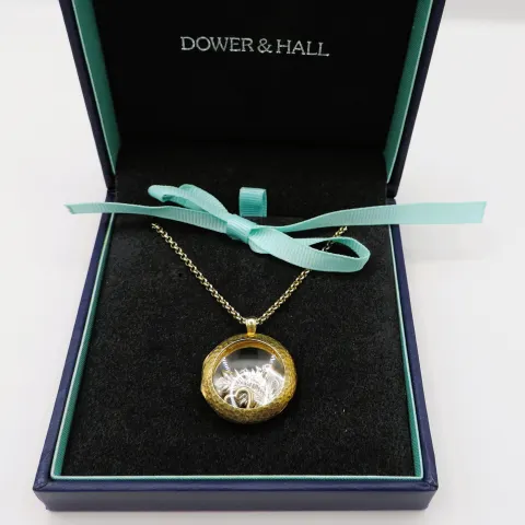  Dower & Hall Gold on Sterling Silver Cherished Treasures Locket New With Gift Box