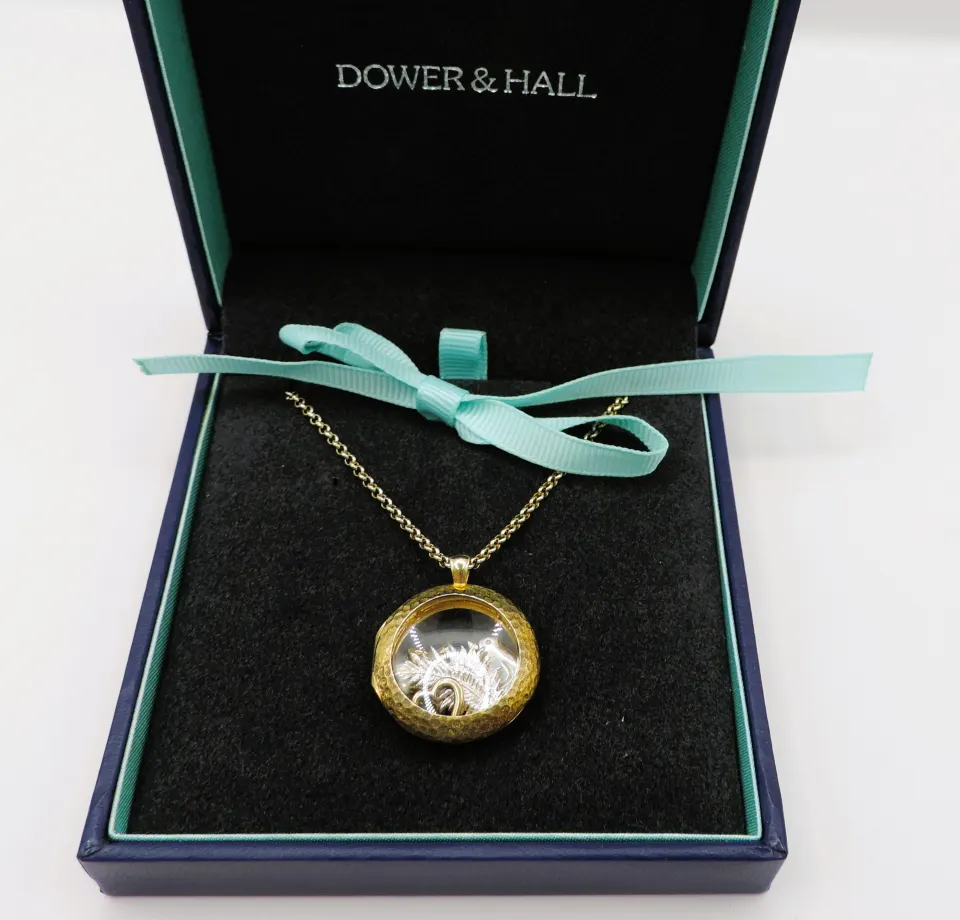  Dower & Hall Gold on Sterling Silver Cherished Treasures Locket New With Gift Box