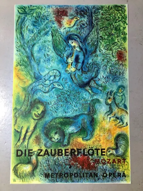 Four Chagall Posters. The Magic Flute For Metropolital Opera, The Abduction of Chloe and Two Others.