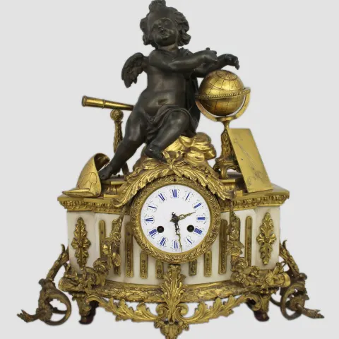 Fine 19th Century French Ormolu & Bronze Mantel Clock