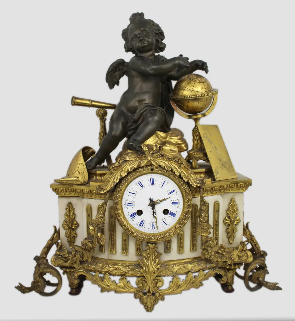 Fine 19th Century French Ormolu & Bronze Mantel Clock