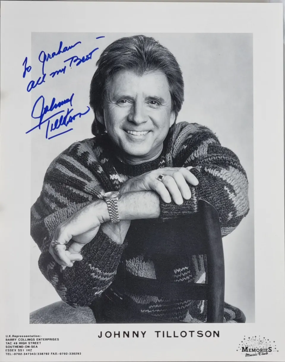 Johnny Tillotson Original Signature