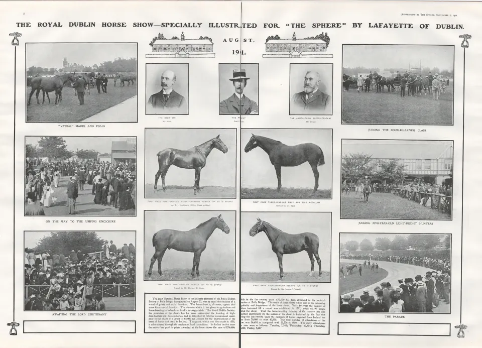 The Royal Dublin Horse Show 4-Page 1901 Print