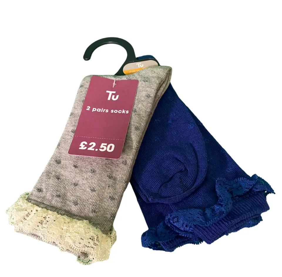 24 x Pairs of TU Girls Socks (Priced at £2.50 ea) L7b