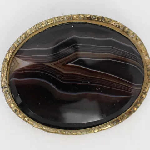 Vintage Agate Brooch