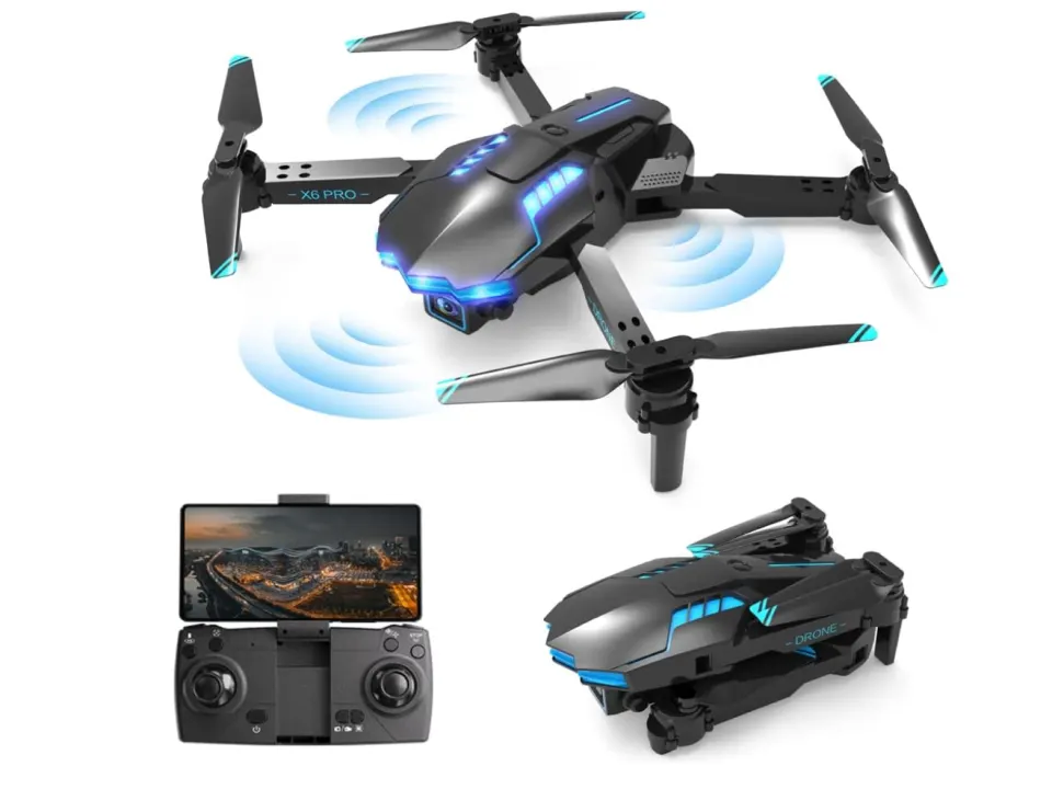 Drone with 1080P HD Dual Camera 120° Adjustable Lens Foldable RC Quadcopter Toys 42