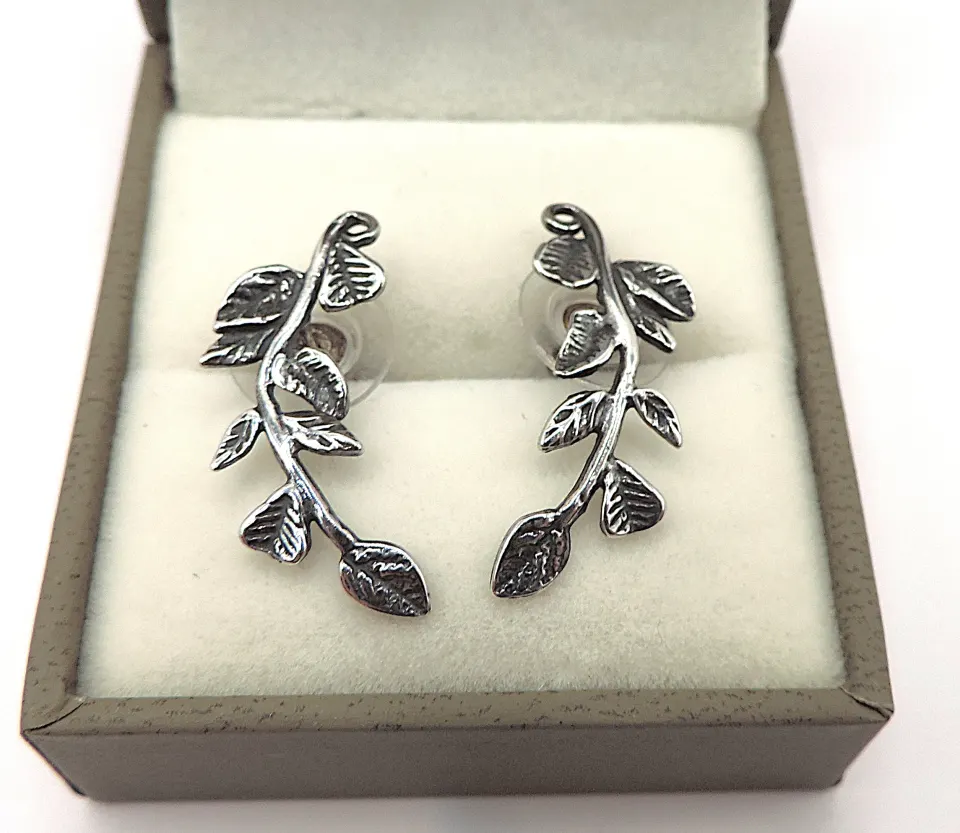 Artisan Sterling Silver Earrings New With Gift Pouch